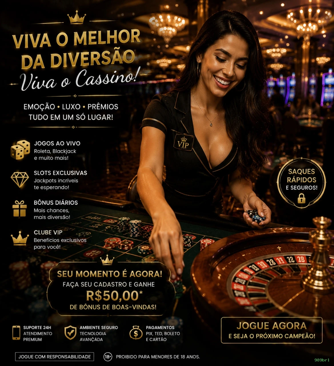 Cassino 24/7 disponível